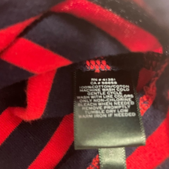 Ralph Lauren Red and Navy blue Short Sleeve Tee womens size XL - Picture 3 of 4